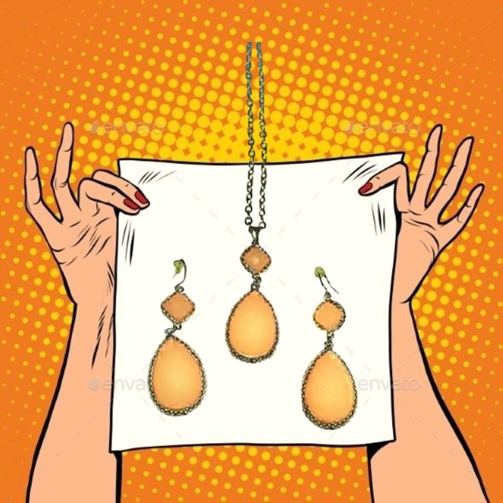 NWOT: Women's Light Peach Necklace/Earrings Set
